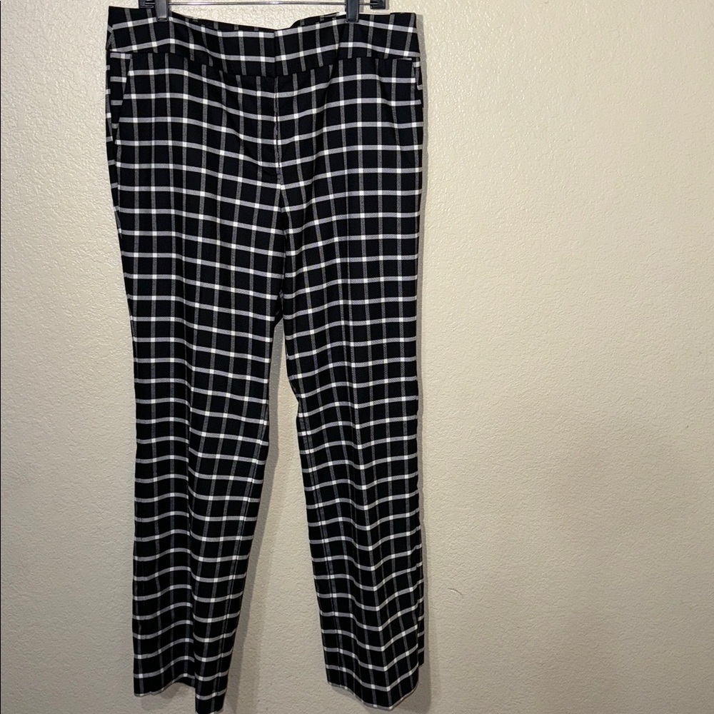 Ann Taylor Factory NWT Women’s 16 Black White Windowpane Dress Pants
